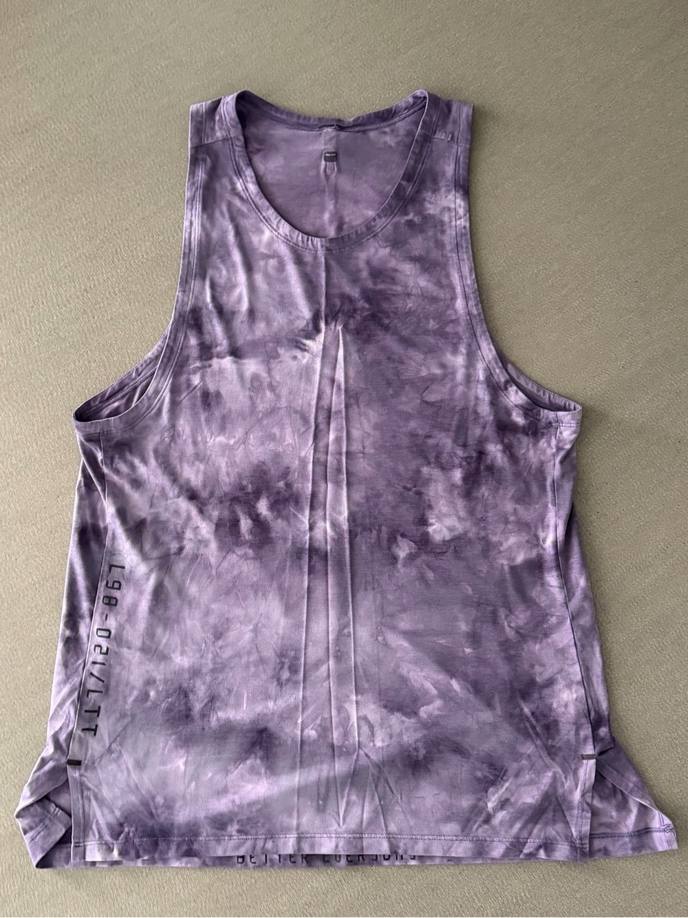 Lululemon Men’s Purple Tie-Dye Performance Tank Top Sz. Medium